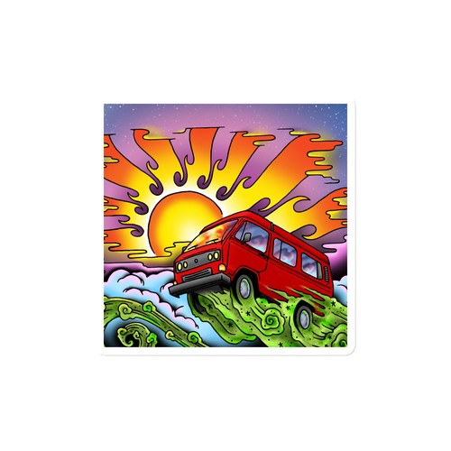 Van & Sun Vanagon Camper T3 Westy Tattoo Flash Refrigerator Fridge Magnet Cute - 第 3/4 張圖片