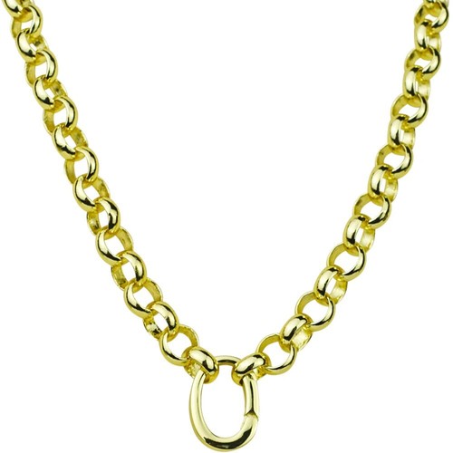 Kirks Folly Large Open Ring Charm Holder 32" Necklace goldtone
