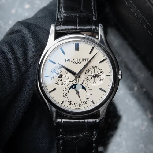 Patek Philippe Perpetual Calendar 5140G Moon Phase White Gold Ivory Dial Watch