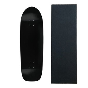 Moose Skateboards Old School 10" x 33" Black Blank Skateboard Deck with Grip