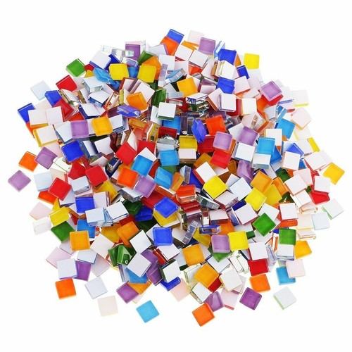 100 Mosaiksteine 1x1cm Buntmix Multi Farben Glas Mosaikfliesen Mini Mosaik 100g - Picture 6 of 10