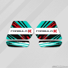FORMULA K (FK) STYLE TANK STICKERS - KARTING - JakeDesigns
