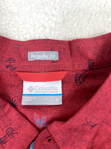 Camisa Columbia con botones para hombre Rivermont L estampados rojos en todo el suroeste de cactus - Imagen 3 de 7