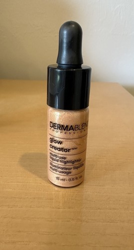 DERMABLEND PROFESSIONAL GLOW CREATOR MULTI-USE LIQUID HIGHLIGHTER - GOLD - .5oz - Picture 6 of 6