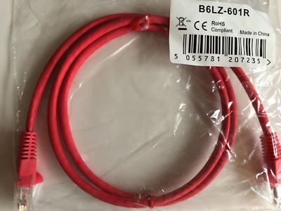 1 m solides Cat6 Kauden Ethernet RJ45 Kabel LAN Netzwerk Daten Breitband Modem PC rot