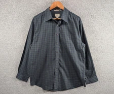 L.L. BEAN Vintage Check Scotch Plaid Tartan Wrinkle Resistant Button Shirt L XL