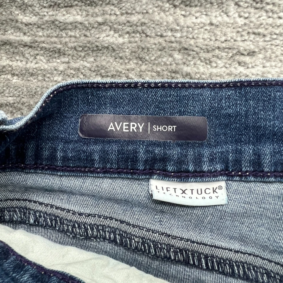 Pantalones Cortos NYDJ Talla 8P Mujer Avery Cortos Tiro Medio Lavado Azul Denim Foto 4 de 4