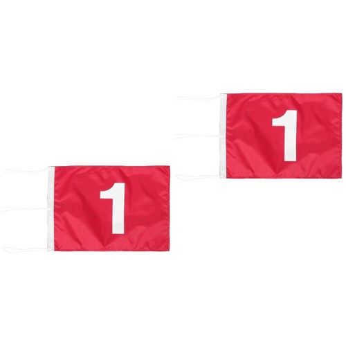 Set of 2 Golf Nylon Cart Flags Golfs Practicing Red eBay
