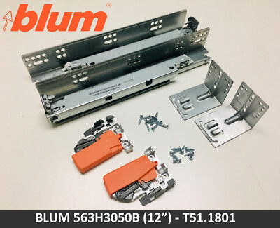 Blum Blum 21" TANDEM Drawer Slides With BLUMOTION, Locking Devices, Mounting Brackets, And Screws, 6PK 563H5330B01 - View #11