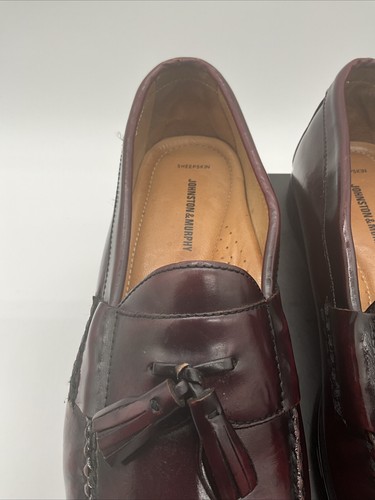 Scarpa slip-on Johnson & Murphy Cellini Italy uomo 12 M nappa bordeaux - Foto 7 di 19