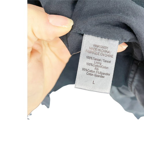 Young Fabulous & Broke Fara Bomber Jacket Navy Blue Sz L Canvas NEW - Picture 8 of 9