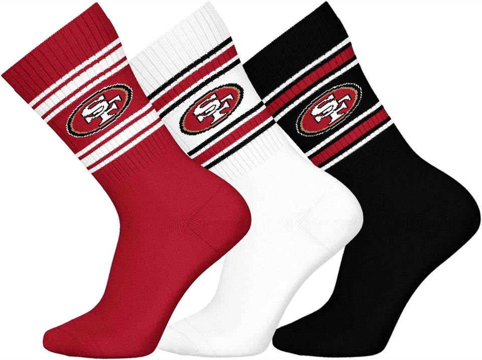 BAREFOOT San Francisco 49ers Crew Socks [3 Pack]