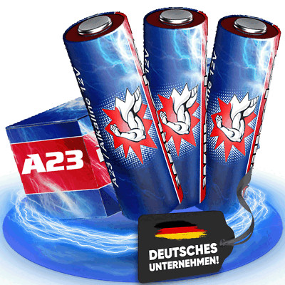 3 x Wilhelm A23 Alkaline Batterie MN21, V23GA, 23A 12V Ø10,0 x 28,3mm NEU