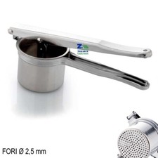 Schiacciapatate In Acciaio Inox 316 - Utensile Da Cucina Multiuso Per Patate, Avocado E Verdure - 24 Cm Con Manico Legno