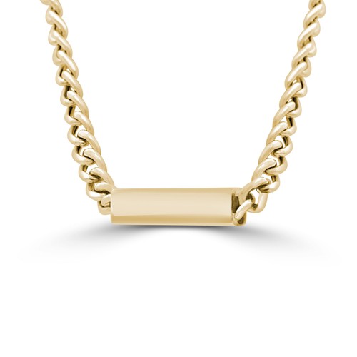 Bezel Set Necklace 14K Yellow Gold - Picture 2 of 2