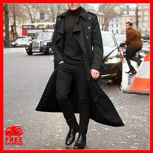 Chaqueta Para Hombre Gabardina De Negocios Abrigo Informal Entallado  Masculinas | eBay