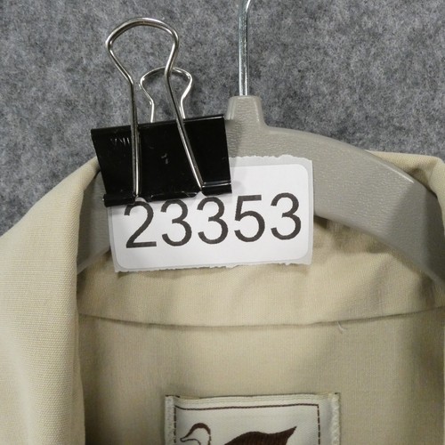 Duxbak Shirt Mens Large Long Sleeve Button Up Tan Safari Hunting Outdoor - Picture 8 of 14