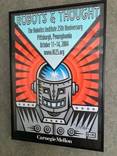 Rare Burton Morris Signed Poster Robots & Thought Robotics Institute AI CMU