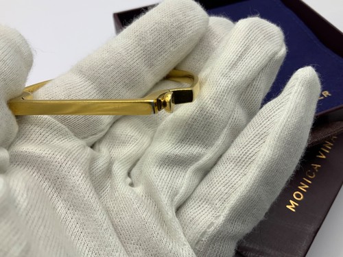 Monica Vinader Signature Slim Armreif 18k Gold Vermeil UVP 198£ Größe Medium - Bild 12 von 20