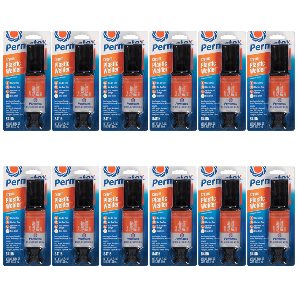 Permatex Plastic Welder Cream 5Minute Plastic Weld Adhesive Set 10oz ...