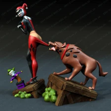 1/24 Scale Resin Figure Clown Joker and Wolf Model Kit Unpainted Unassembled Toy