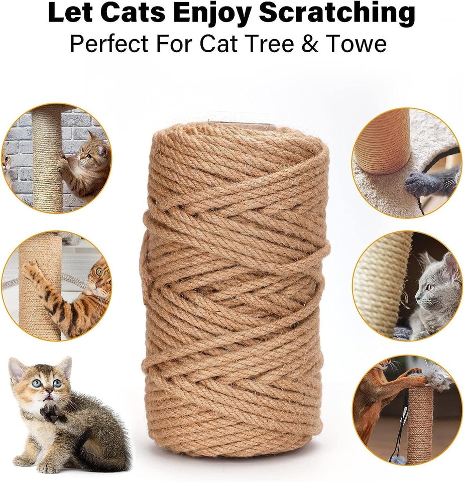Natural Sisal Rope Cat Cats Scratching Post Claw Control Toys Crafts