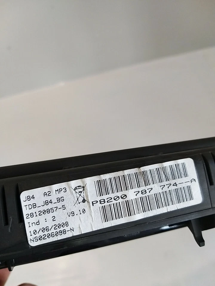 Renault Scenic 1.9 Dci Display Speedometer P820078774 Ns0206098-N 2007 - Image 2 of 4