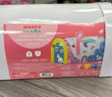 Mondo Llama Create Your Own Valentine’s Mailbox Kit includes Brush, Paint, Stick