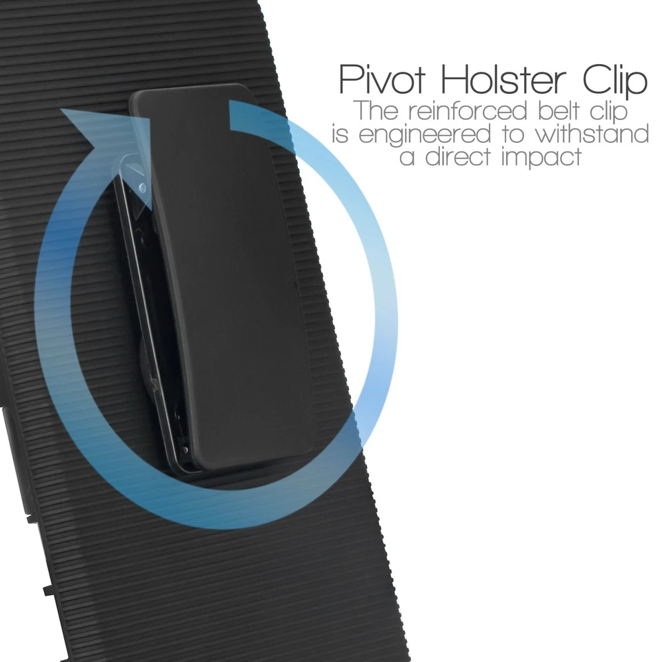 For Google Pixel 5 Belt Clip Holster Heavy Duty Shockproof Case + Temper Glass - Image 4 of 4