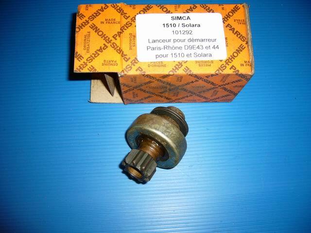 Lanceur de démarreur Paris-Rhône pignon mécanique Peugeot 309 Talbot Horizon