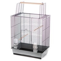 Duvo+ VogelkäFig Ara Grau/Schwarz 54X34X65,5Cm Mit Sitzstangen & NäPfe