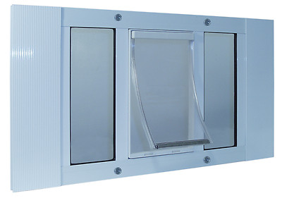 45''-50'' WINDOW SASH Pet Cat Dog DOOR With  10 1/2'' x 15'' Flap