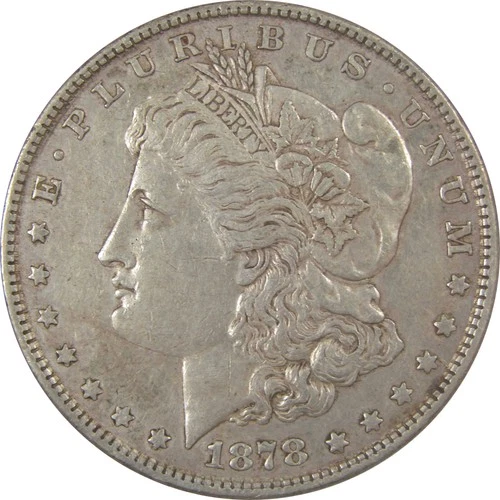 1878 8TF Morgan Silver Dollar XF EF Extremely Fine $1 Coin SKU:I24808