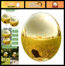 Colorful Stainless Steel Gazing Globe Mirror Ball for Garden Decor - Shiny Gold