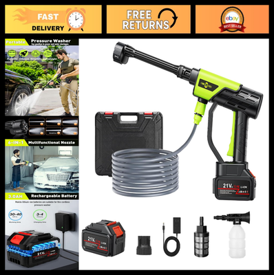 #ad 1100 PSI Portable Car Washer with 6 in 1 Nozzle Ideal for Cars Floors Fences $94.99