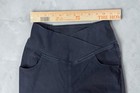 Women's Black Flared Leg Pull-On Stretch Knit Slim Fit Pants Size S — photo 3