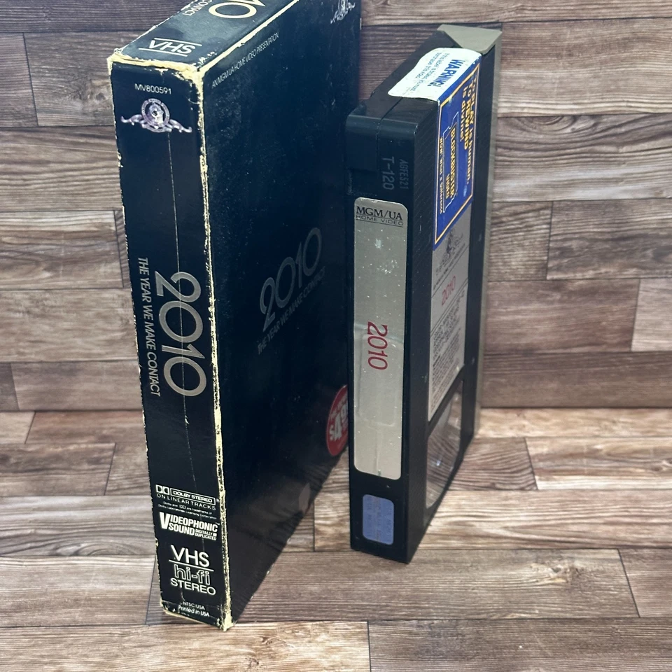 2010 The Year We Make Contact VHS Used 1984 Sci-Fi MGM Blockbuster Rental Foto 3 de 4