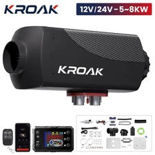 KROAK Diesel Air Heater Bluetooth12V 8KW  LCD Display Remote Control for Car 