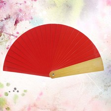 1Pcs Color Change Folding Fan Wooden Hand Fan for Stage Show Performance