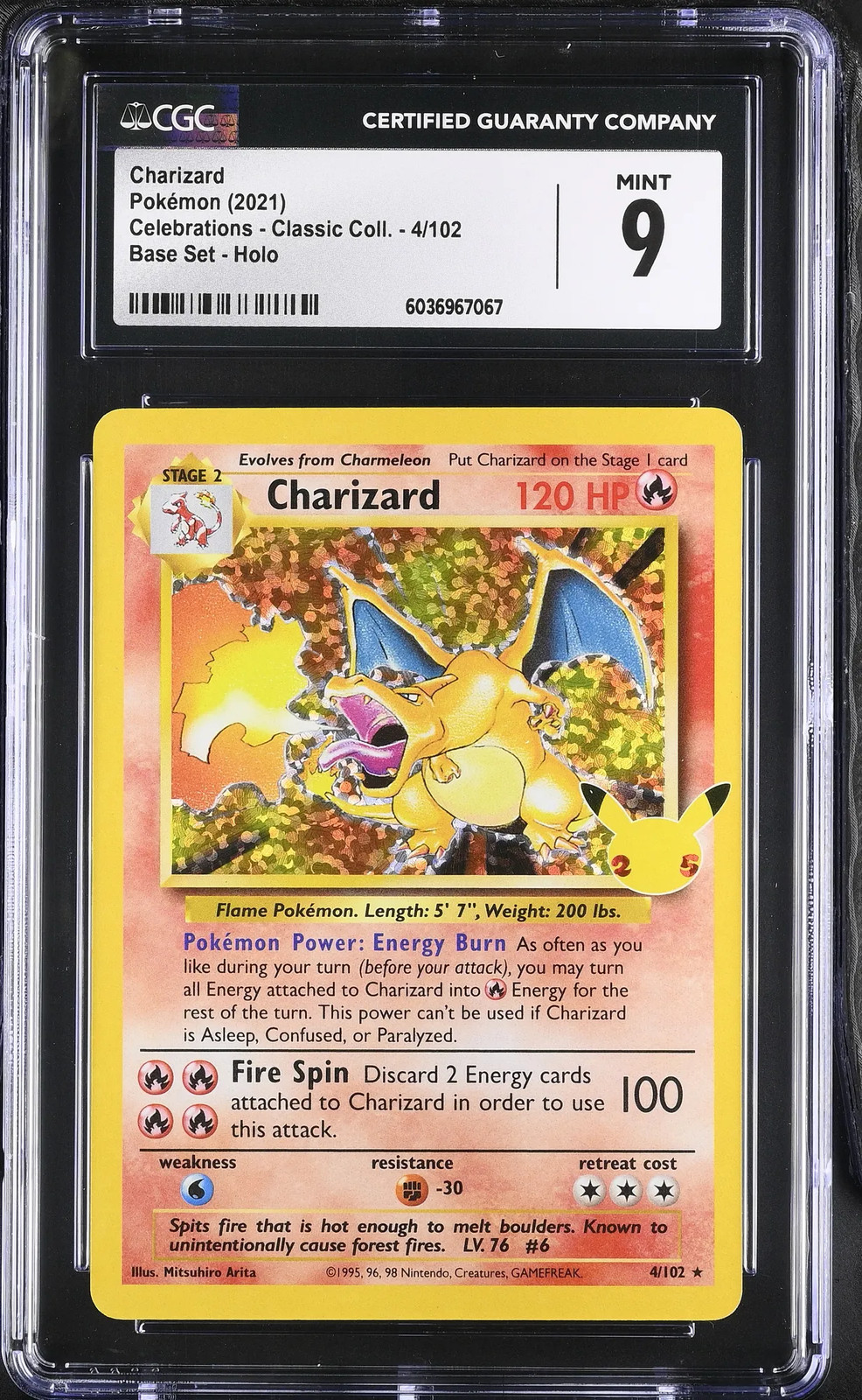 Charizard 2021 Pokemon Celebrations CGC 9 #4