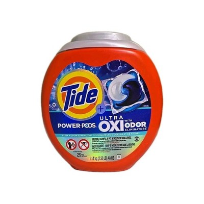 Tide POWER PODS Laundry Detergent Packs, Ultra Oxi Odor Eliminators, 25 Count
