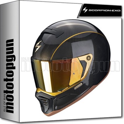 SCORPION FULL FACE MOTORCYCLE HELMET EXO-HX1 CARBON SE BLACK GOLD