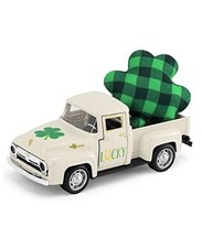 St. Patrick s Day Metal Truck Decor with Shamrock for Tiered St. Patrick-white