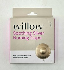 NEW WILLOW Soothing Silver Nursing Nipple Shield Cups - 2pk