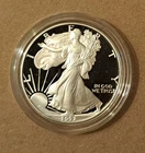 1992-S American Silver Eagle Proof $1 Coin w/ Box & Case 1 oz .999 Silver