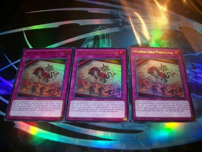 3x Mitsurugi Great Purification 1st Edition Ultra Rare L26D-ENM20 Yu-Gi-Oh!