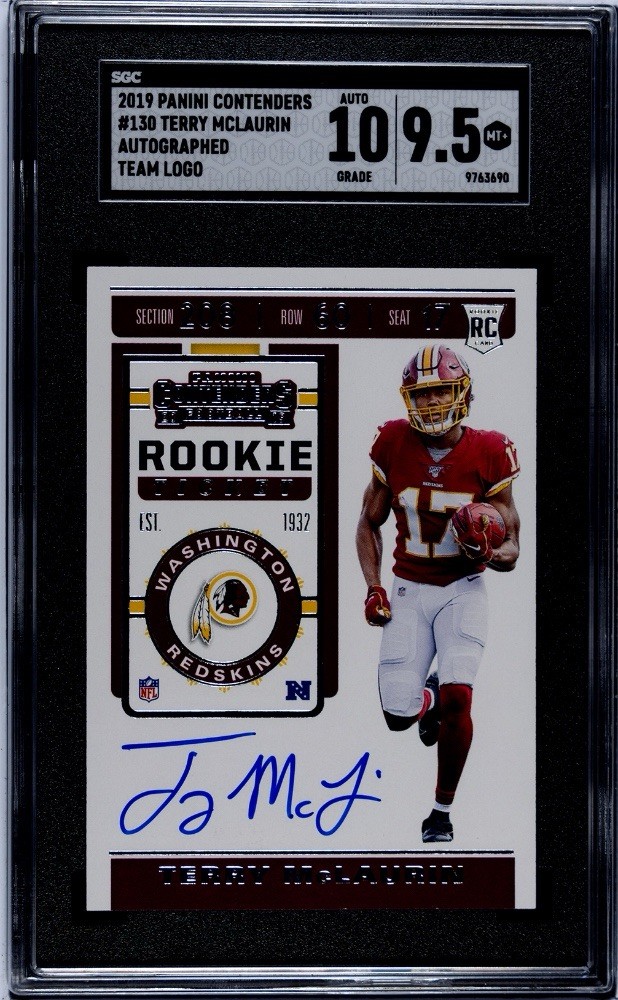 2019 Contenders Terry McLaurin #130 Team Logo Autograph Rookie Ticket SGC 9.5/10