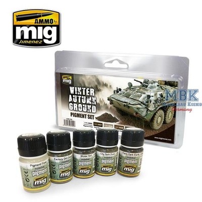 Ammo of MIG AMIG7455 WINTER-AUTUMN GROUND PIGMENT SET