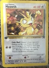 1st Edition Pokémon Meowth Team Rocket 62/82 Common Regular Basic English 1999