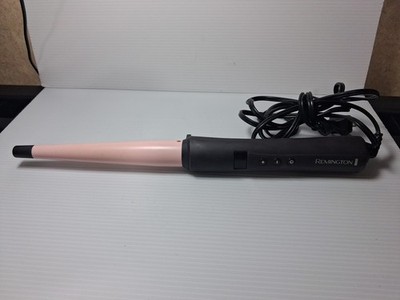 Remington Curling Wand Pro Pearl Ceramic C1-95AC Iron Heats Up Works Pink Black
